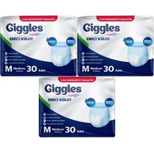 Giggles Yetişkin Bezi Emici Külot M-Orta Medium 90 Adet (3PK*30)