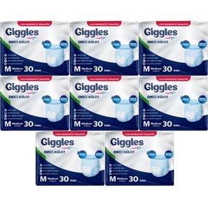 Giggles Yetişkin Bezi Emici Külot M-Orta Medium 240 Adet (8PK*30)