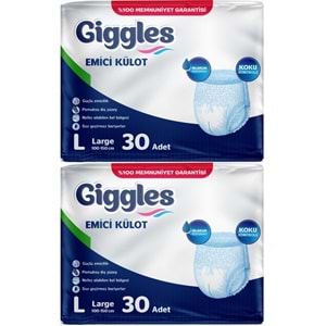 Giggles Yetişkin Bezi Emici Külot L-Büyük 60 Adet (2PK*30)