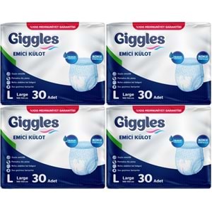 Giggles Yetişkin Bezi Emici Külot L-Büyük 120 Adet (4PK*30)