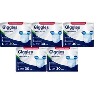 Giggles Yetişkin Bezi Emici Külot L-Büyük 150 Adet (5PK*30)
