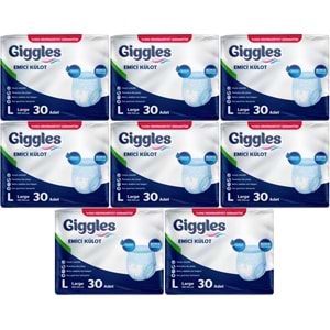 Giggles Yetişkin Bezi Emici Külot L-Büyük 240 Adet (8PK*30)