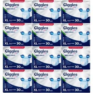 Giggles Yetişkin Bezi Emici Külot Ekstra Büyük (XL) 360 Adet (12PK*30)