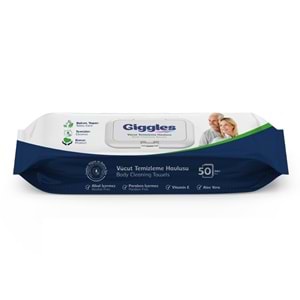 Giggles Yetişkin Vücut Temizleme Islak Mendil Havlu 150 Yaprak XL (Beyaz Sabun Kokulu) (3PK*50)