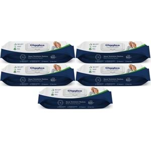 Giggles Yetişkin Vücut Temizleme Islak Mendil Havlu 250 Yaprak XL (Beyaz Sabun Kokulu) (5PK*50)