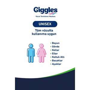 Giggles Yetişkin Vücut Temizleme Islak Mendil Havlu 400 Yaprak XL (Beyaz Sabun Kokulu) (8PK*50)