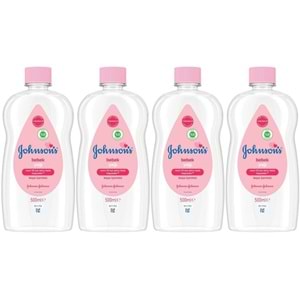 Johnsons Baby Bebek Yağı 500ML Nemlendirici (Pembe) (4 Lü Set)