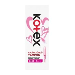 Kotex Aplikatörlü Tampon Süper 72 Li Set (9PK*8)