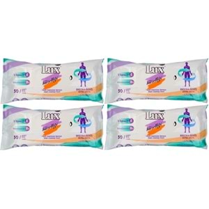 Lux Yetişkin Vücut Temizleme Islak Mendil Havlu 50 Yaprak XL (4 Lü Set)
