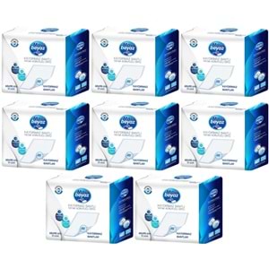 Mavi Beyaz Yetişkin Alt Açma Yatak Koruyucu Örtü 60*90CM 240 Adet (8PK*30) Kaydırmaz Bantlı