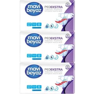 Mavi Beyaz Ped Ekstra Tekstil Yüzeyli Yetişkin Bel Bantlı Yetişkin Bezi Medium Orta 90 Adet
