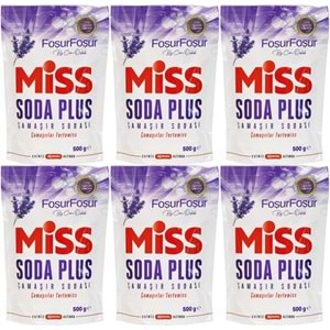 Miss Soda Plus Çamaşır Sodası 500 GR Lavanta (6 Lı Set) Toplam 3000 GR