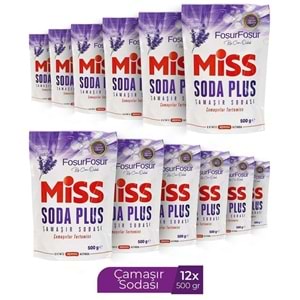Miss Soda Plus Çamaşır Sodası 500 GR Lavanta (12 Li Set) Toplam 6000 GR