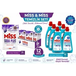 Miss Sıvı Çamaşır Deterjanı Renkli/Beyaz 1500ML & Çamaşır Sodası 500GR Lavanta (Avantajlı Set)