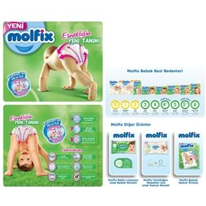 Molfix Bebek Bezi 4+ Beden 9-16 KG Maxi Plus 156 Adet Aylık Fırsat Pk + 9 Adet Islak Havlu