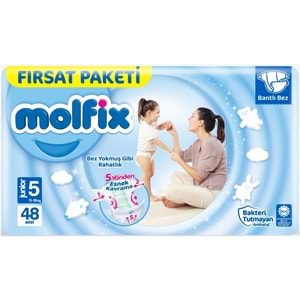 Molfix Bebek Bezi 5 Beden 11-18 KG Junior 288 Adet Ekstra Fırsat Pk