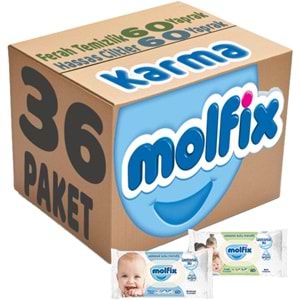Molfix Islak Havlu Mendil İzotonik Karma 36 Lı Set (Ferah Temizlik-Hassas Cilt)