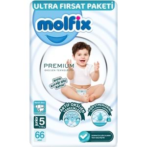 Molfix Premium Bebek Bezi 5 Beden 11-18 KG Junior 264 Adet Avantaj Ultra Fırsat Pk