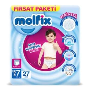 Molfix Külot Bebek Bezi 7 Beden 19+ KG XXLarge 81 Adet Aylık Fırsat Pk