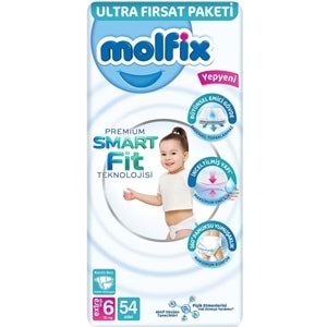 Molfix Premium Smart Fit Bebek Bezi 6 Beden 15+ KG Extra Large 108 Adet Ekonomik Ultra Fırsat Pk