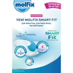 Molfix Premium Smart Fit Bebek Bezi 6 Beden 15+ KG Extra Large 108 Adet Ekonomik Ultra Fırsat Pk