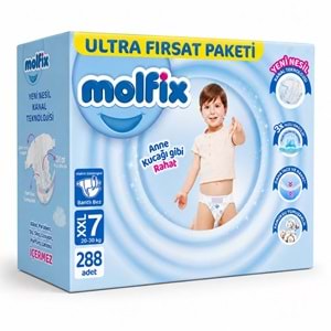 Molfix Bebek Bezi 7 Beden 20-30 KG XX Large 288 Adet Ultra Ekstra Fırsat Pk