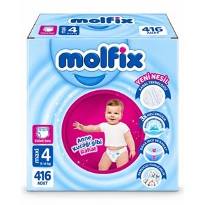 Molfix Külot Bebek Bezi 4 Beden 9-14 KG Maxi 416 Adet Dev Ekonomik Fırsat Pk