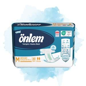 Önlem Yetişkin Bezi Bel Bantlı Tekstil Yüzey M - Medium - Orta 180 Adet (6PK*30)