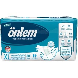 Önlem Yetişkin Bezi Bel Bantlı Tekstil Yüzey XL - Extra Large - Ekstra Büyük 60 Adet (2PK*30)