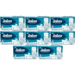 Önlem Yetişkin Bezi Bel Bantlı Tekstil Yüzey XL - Extra Large - Ekstra Büyük 240 Adet (8PK*30)