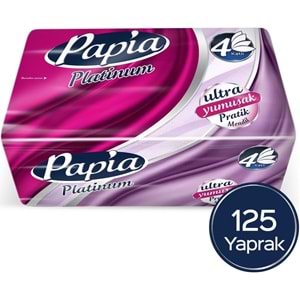 Papia Platinum Pratik Mendil 125 Yaprak (4 Katlı) 625 Yaprak (5PK*125)