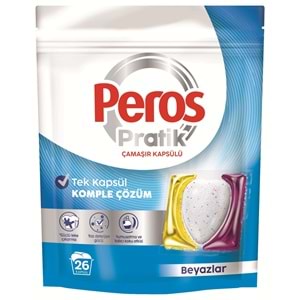Peros Pratik Matik Çamaşır Deterjanı Kapsülü - Tableti 78 Adet Beyazlar (3PK*26)