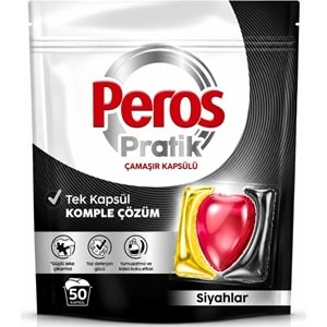 Peros Pratik Matik Çamaşır Deterjanı Kapsülü - Tableti 150 Adet Siyahlar (Avantaj Pk)