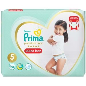 Prima Premium Care Külot Bebek Bezi 5 Beden 12-17 KG 136 Adet Süper Ekonomik Fırsat Pk