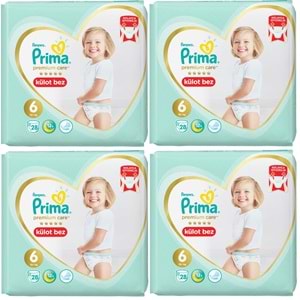 Prima Premium Care Külot Bebek Bezi 6 Beden 15+ 112 Adet Süper Ekonomik Fırsat Pk
