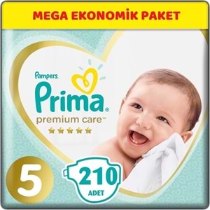 Prima Premium Care Bebek bezi 5 Beden 11-16 KG Junior 210 Adet MeGa Ekonomik Pk