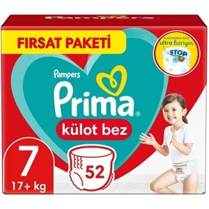 Prima Külot Bebek Bezi 7 Beden 17+ KG XXL 104 Adet Ekonomik Fırsat Pk