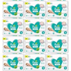 Prima Islak Havlu Mendil Hassas Ciltler İçin Bitki Bazlı Kokusuz (36 Lı Set) (12PK*3) 1872 Yaprak