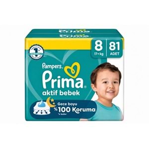 Prima Bebek Bezi 8 Beden 17+ KG XXX Large 81 Adet Süper Fırsat Pk