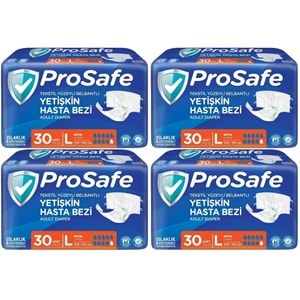 Prosafe Yetişkin Bezi Bel Bantlı Tekstil Yüzey L - Large - Büyük Boy 120 Adet
