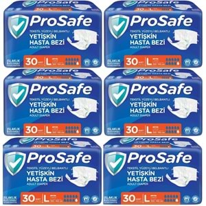 Prosafe Yetişkin Bezi Bel Bantlı Tekstil Yüzey L - Large - Büyük Boy 180 Adet