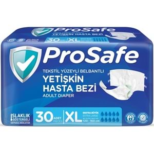 Prosafe Yetişkin Bezi Bel Bantlı Tekstil Yüzey XL-Extra Large Boy 60 Adet (2PK*30)