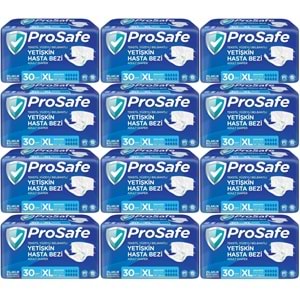 Prosafe Yetişkin Bezi Bel Bantlı Tekstil Yüzey XL-Extra Large Boy 360 Adet (12PK*30)