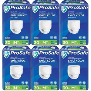Prosafe Emici Külot Yetişkin Bezi Orta-Medium 180 Adet (6PK*30)