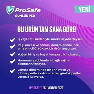 Prosafe Günlük Ped Extra Uzun 1200 Adet