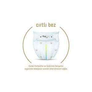 Pure Baby Organik Bebek Bezi 4 Beden 7-16 KG Maxi 156 Adet Aylık Fırsat Pk