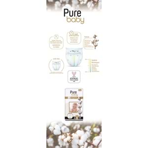 Pure Baby Organik Bebek Bezi 4 Beden 7-16 KG Maxi 156 Adet Aylık Fırsat Pk