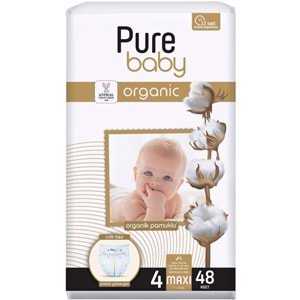 Pure Baby Organik Bebek Bezi 4 Beden 7-16 KG Maxi 288 Adet Ekstra Fırsat Pk