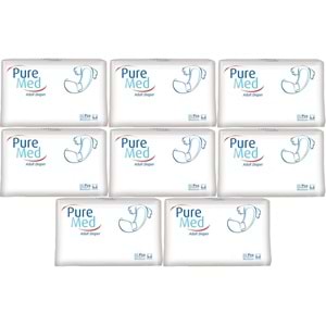 Puremed Yetişkin Bezi Bel Bantlı Tekstil Yüzey M - Orta - Medium 240 Adet (8PK*30)