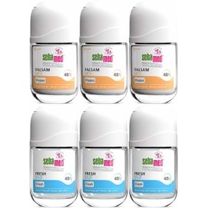 Sebamed Roll-On 50ML Balsam Hassas/Sensitive + Roll-On 50ML Fresh (Karma 6 Lı Set)